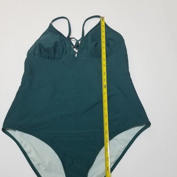 NWT Cupshe Fit and Comfort Swimwear One Piece Swim Green Size L - Picture 5 of 11